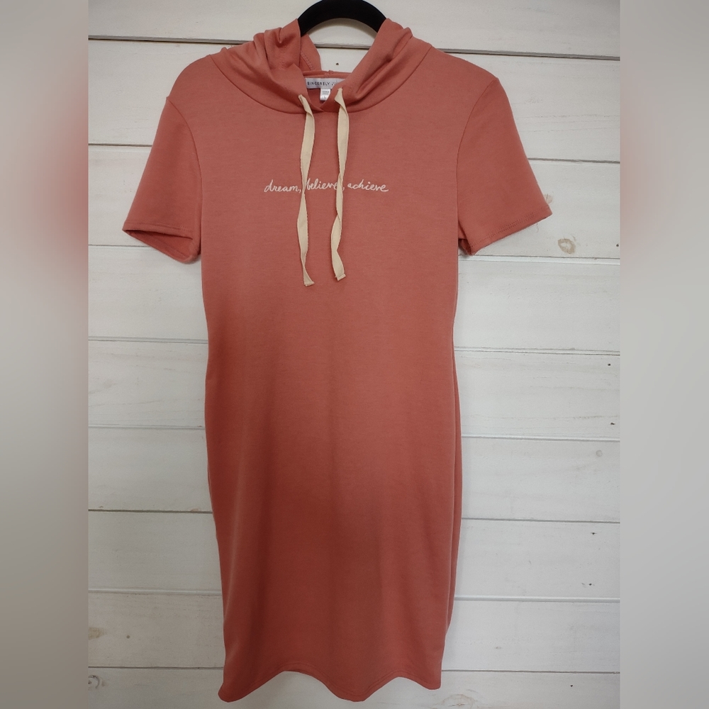 Sincerely Jules Dream Believe Achieve Hooded Dress